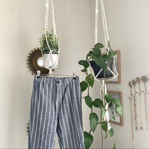 Brandy Melville blue gray striped Tilden pants